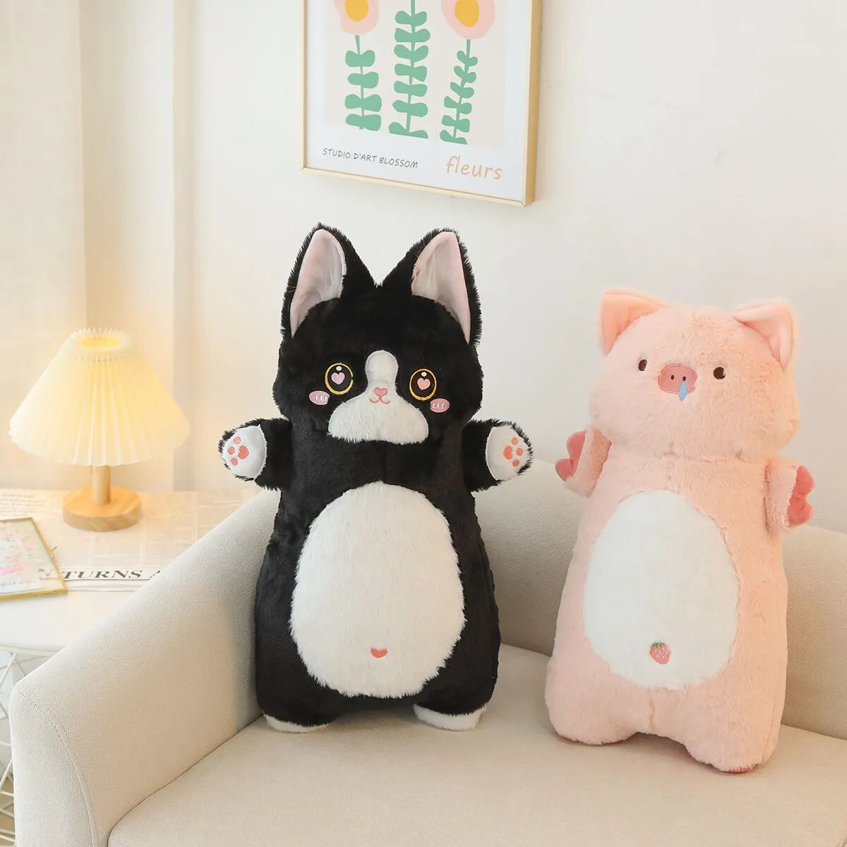 

55cm Cute Soft Long Cat Pillow Plush Toys Stuffed Pause Office Nap Pillow Bed Sleep Pillow Home Decor Gift Doll for Kids Girl