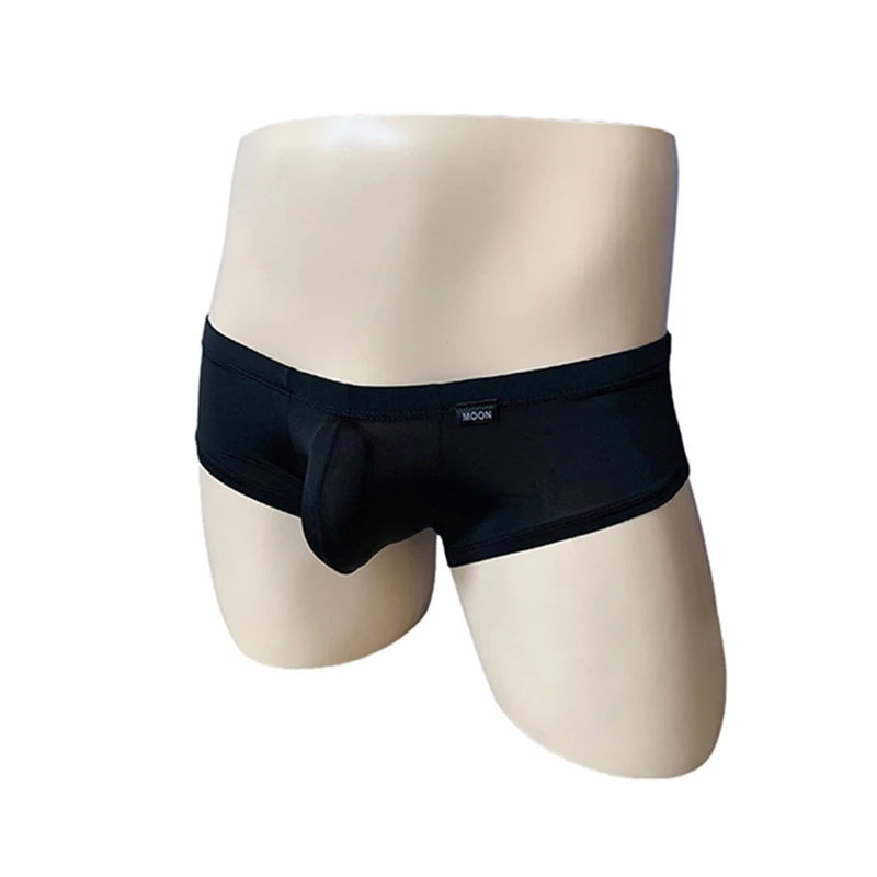 Мужские брифы из ледяного шелка прозрачные ультратонкие выпуклая сумка трусы -