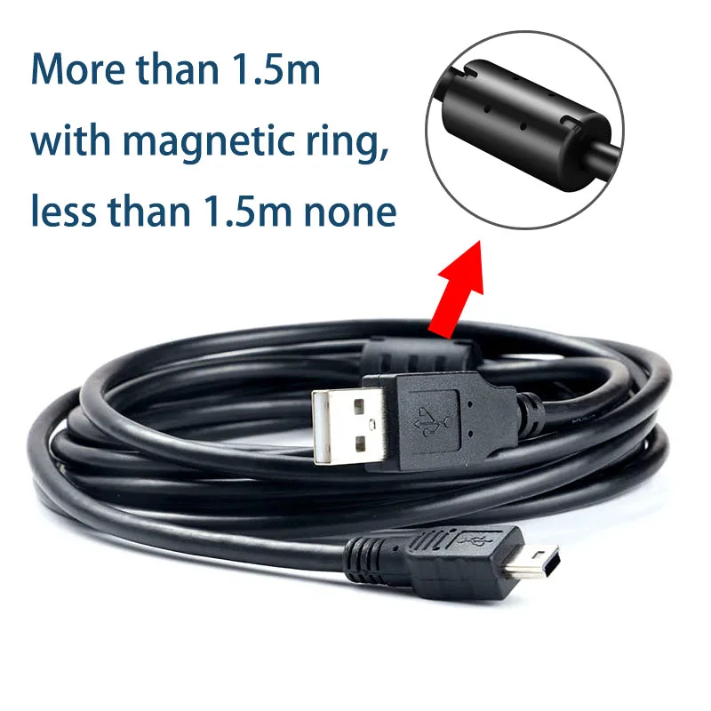 Кабель Mini USB/USB 0 3–5 м 5-контактный разъем для передачи данных MP3 MP4 проигрывателя