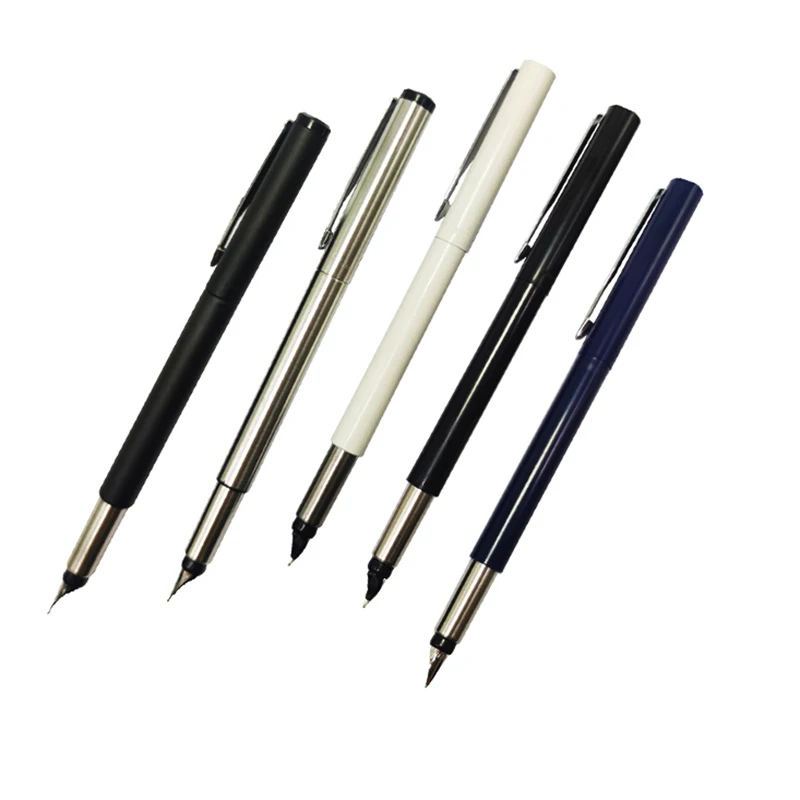 

1 Pcs Matte black bright fountain pen student writing stationery office school commemorative gift metal fountain pen