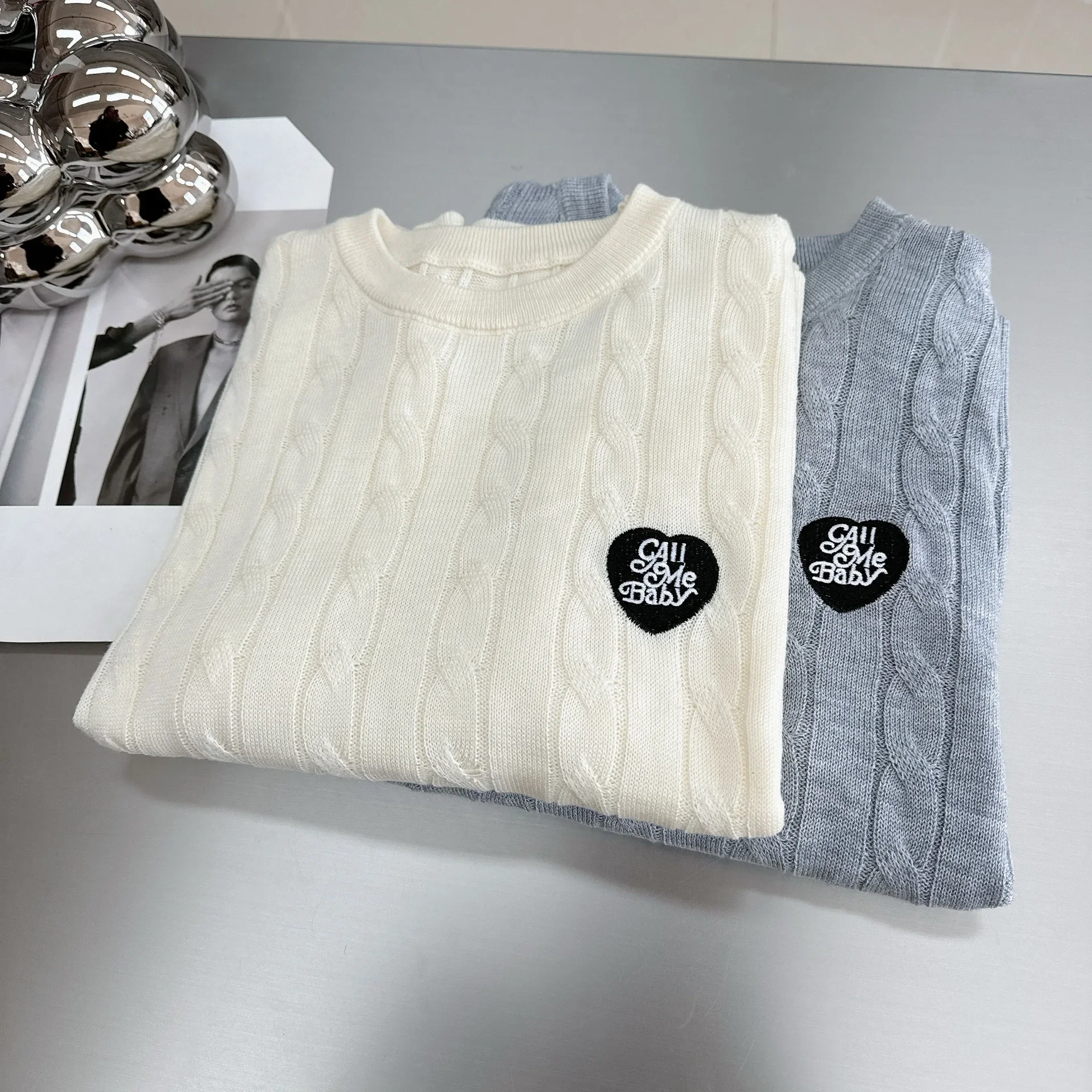 Корейский стиль футболка с короткими рукавами и вышивкой в виде сердца женская