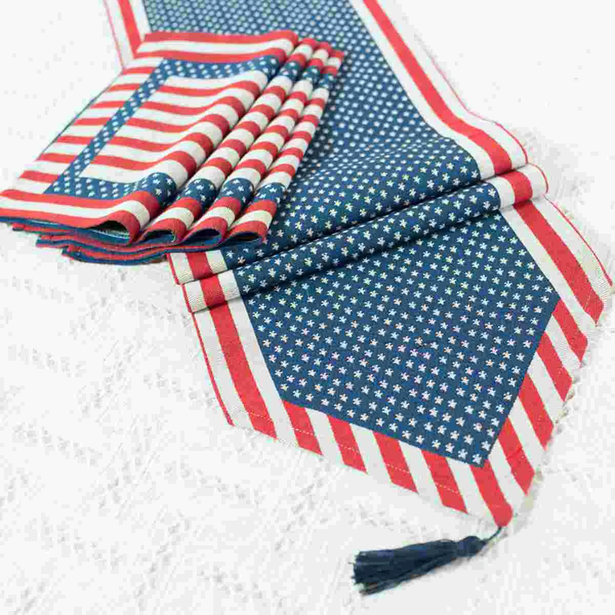 

Table Flag Runner Patriotic American Cloth Usa Dinner July 4Th Tablecloth Election Decorations Day Party Fireplace Cover Favor