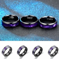 jioromy 2020 gradient purple color shell rings 316l stainless steel for men women gift rings dainty female nice finger jewelry