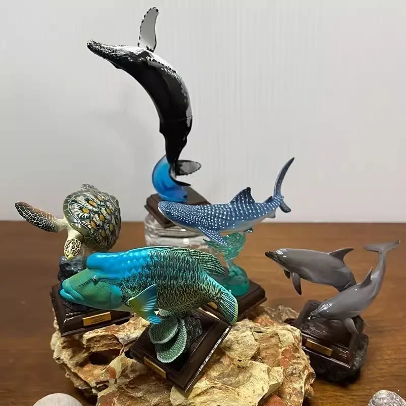 NATURE TECHNI COLOR Морской организм Серия Gashapon Игрушки Дельфины Горбатые Киты Акулы