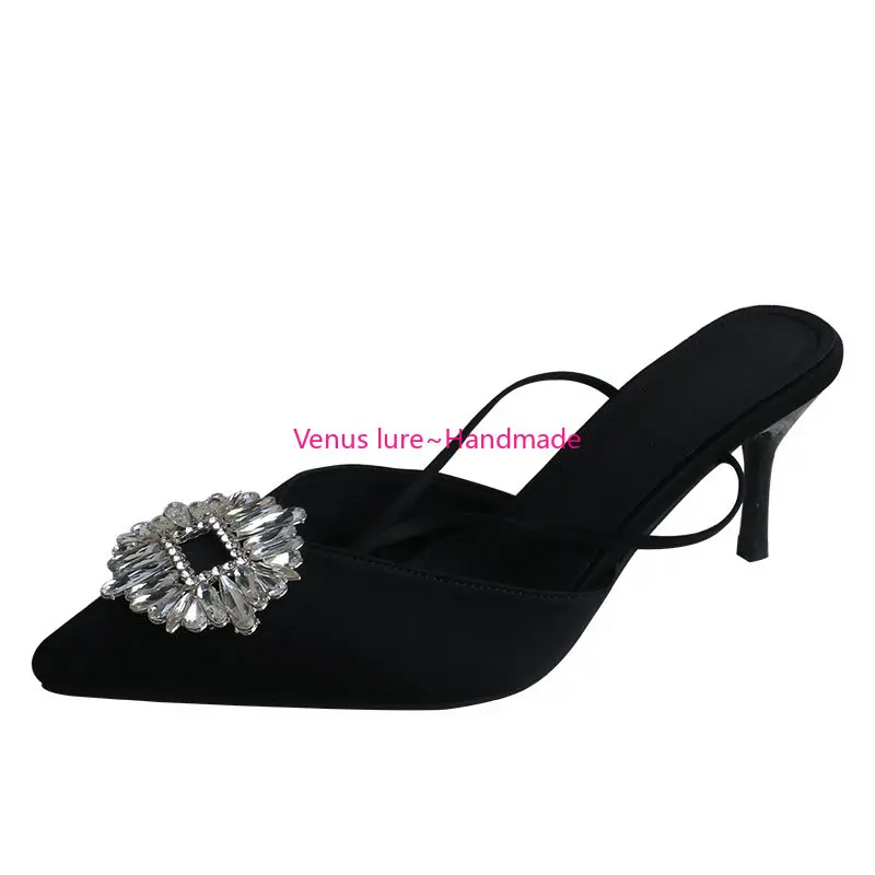 

Venus Lure Wholesale Black Heel for Lady Party Cocktail Dance Shoes Pointed Toe 7CM