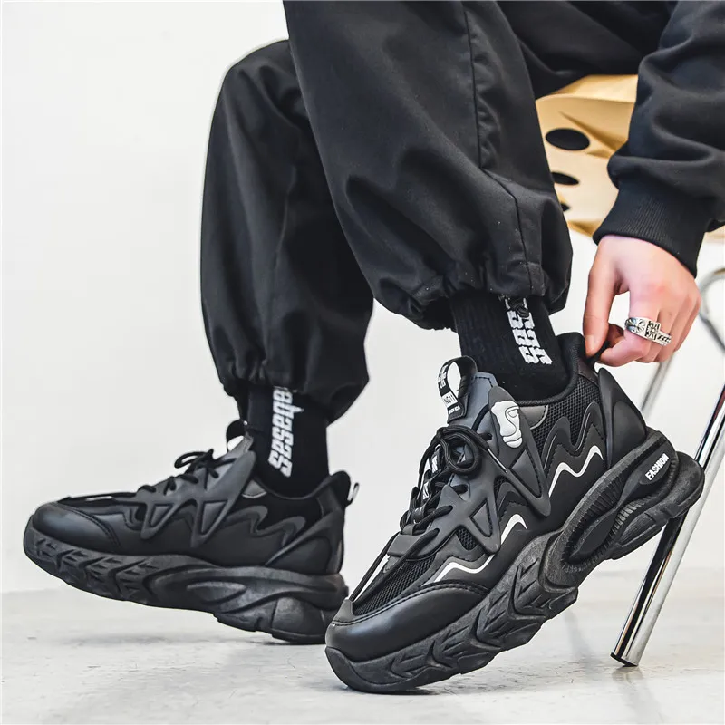 

Fujeak Fashion Casual Shoes New Spring Breathable Mesh Shoes Classic Lace Up Men's Outdoor Walking Shoes Slip Resistant Sneakers