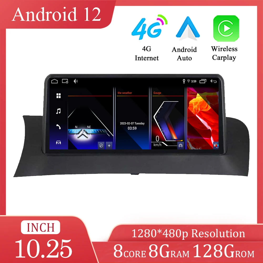 

IPS Car Player Stereo Multimedia GPS Navigation Radio For BMW X3 F25 / X4 F26 CIC NBT System Steering Wheel 10.25" Android 12