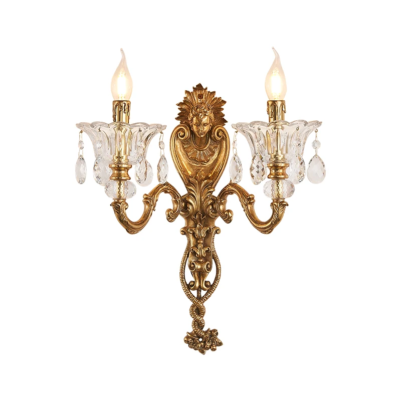 Европейская королевская настенная лампа для гостиной коридора французская
