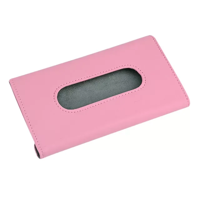 

Car Tissue Trash Box Holder PU Leather Sun Visor Tissue Holder Storage With 2 Hook Clips Auto Interior Decoration Accessories