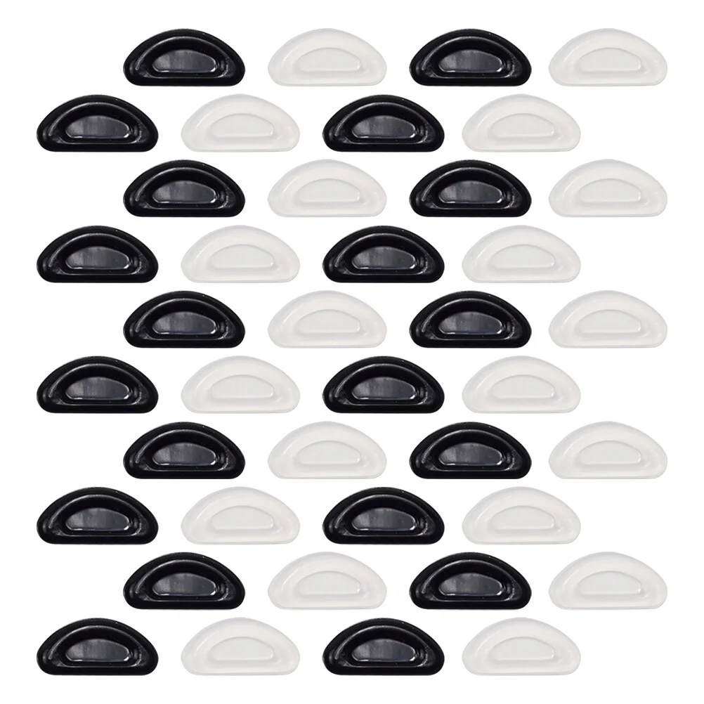 

Glasses Pad Black Nose Cushion Half Moon Frame Transparent Accessory Silicone Gel