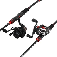 Lizard Fishing Rod Kits with Telescopic Fishing Rod and Baitcasting Reel Max Drag 8KG Saltwater Freshwater Travel Pole Set