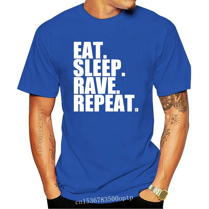 Новое питание. Сон. Рейв. Повторить. Мужская футболка для фестиваля музыкальных