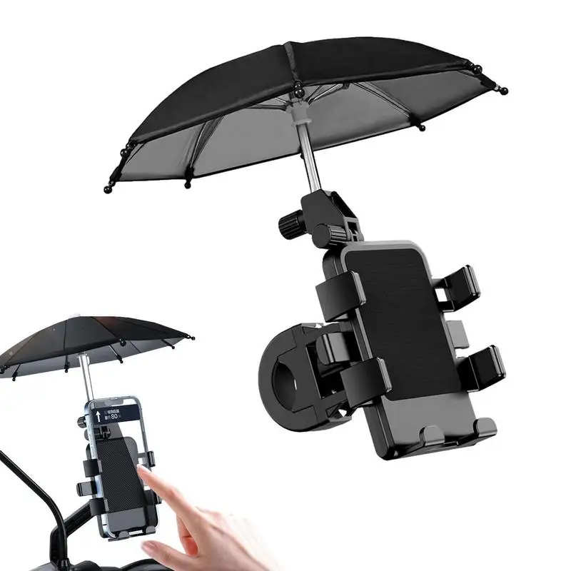 

Велосипедный держатель, локомотивный зонт, водонепроницаемый портативный мини-зонтик от солнца, зажим для телефона на велосипед, для езды н...