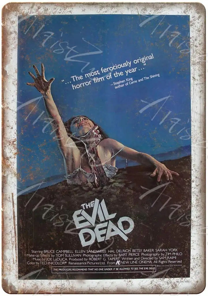 

Ijoydo Metal Tin Logo Classic The Evil Dead Horror Movie Retro Retro Aluminum Logo