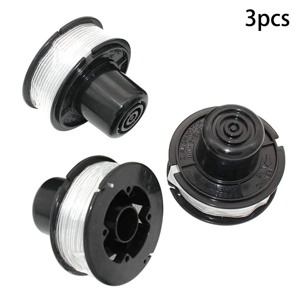 3Pcs black and black trimmer head; A6226 GL250 GL310 GL360 concave-convex feed spool grass weed trimmer head garden tool