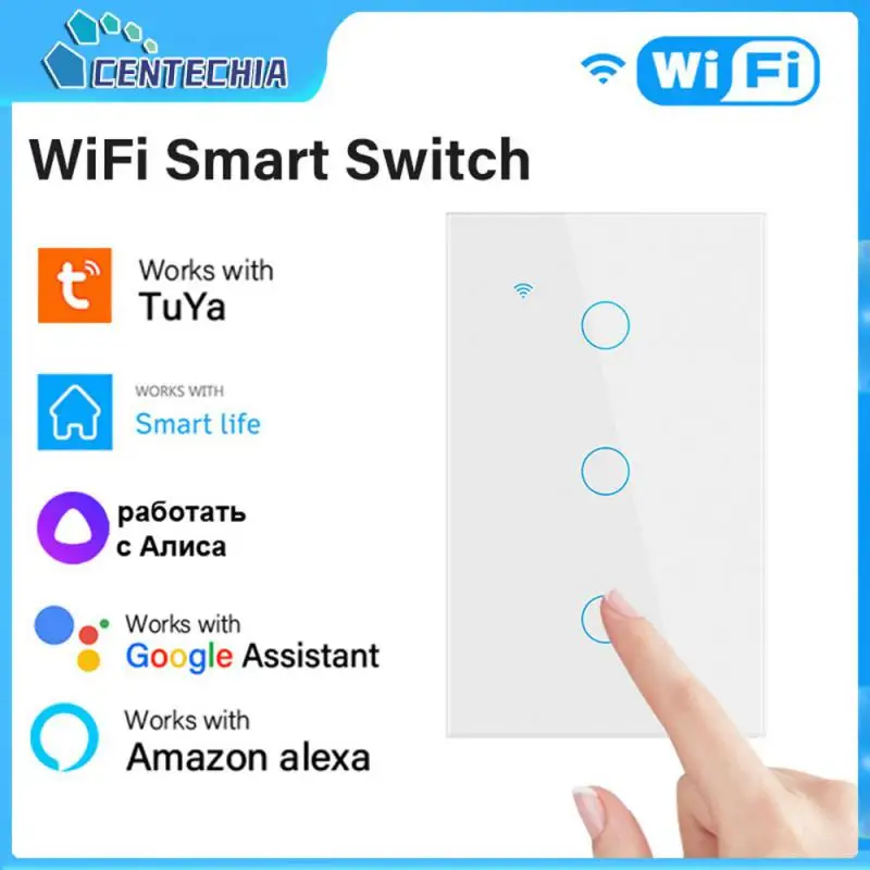 

Neutral Wire Single Fire Switch Easy Setting Up Smart Home Touch Switch Three Control Methods Light Wall Button Home Essentials