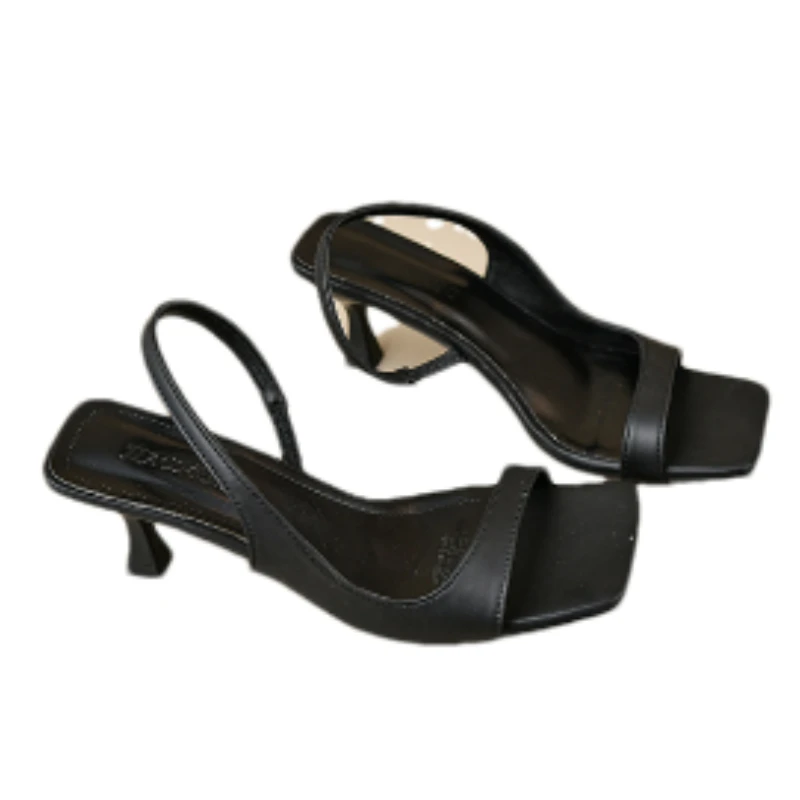 Женская обувь на высоком каблуке с квадратным носком пикантные сандалии римская