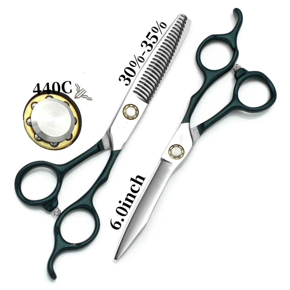 Профессиональные ножницы для стрижки волос сталь 440C филировки инструменты