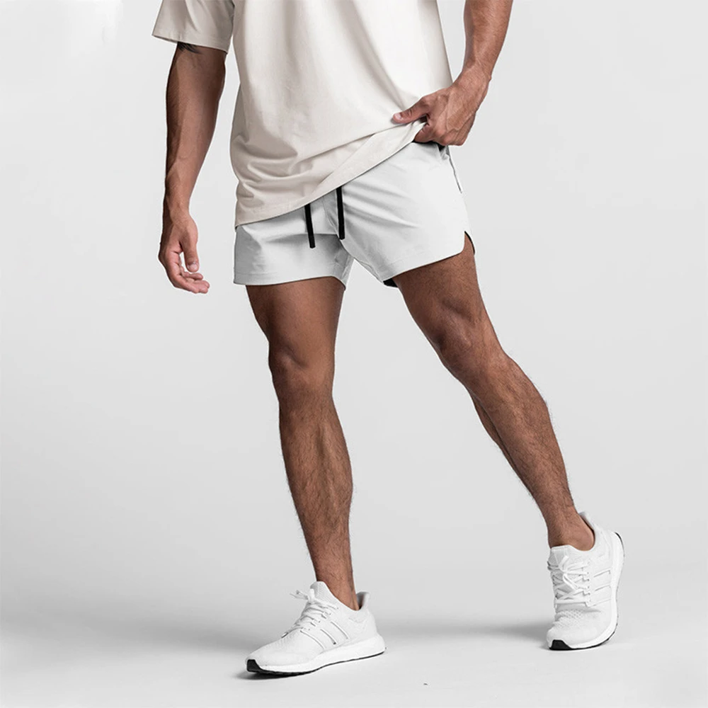 Мужские Шорты Для Фитнеса Быстросохнущие Дышащие Беговые Мягкие На Ощупь