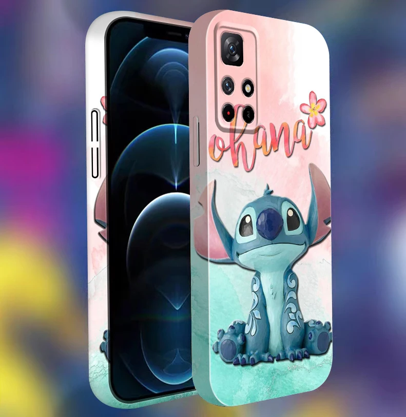 

Disney Stitch Anime Cute Art Film Phone Case For Redmi K60 K50 K40 K30 9A Note 12 11 11T 10 10S Pro Plus 5G Feilin Hard Cover
