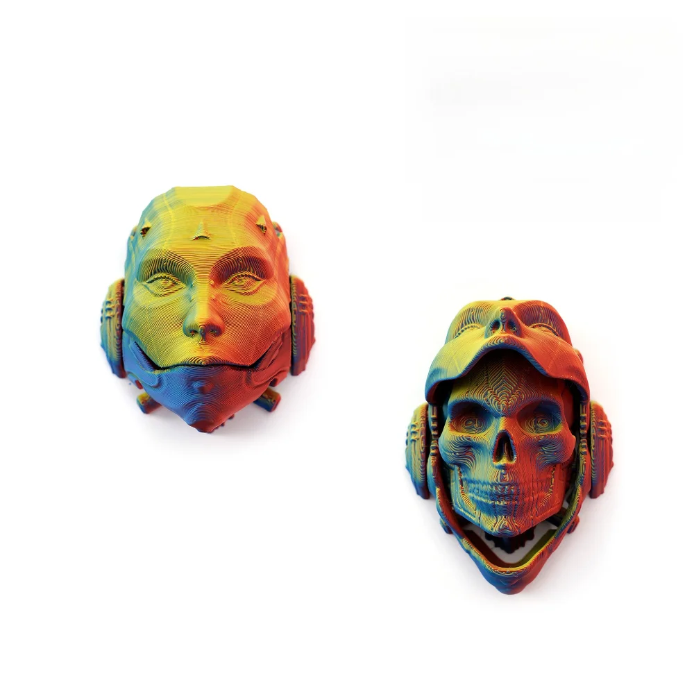 3D печатная маска, маска черепа, флип-брелок, креативный брелок для ключей, сумка, подвеска, автомобильный брелок, украшение на Хэллоуин, подарочный брелок (art.: 3920cd7a8d9dd) - 3920cd7a8d9dd