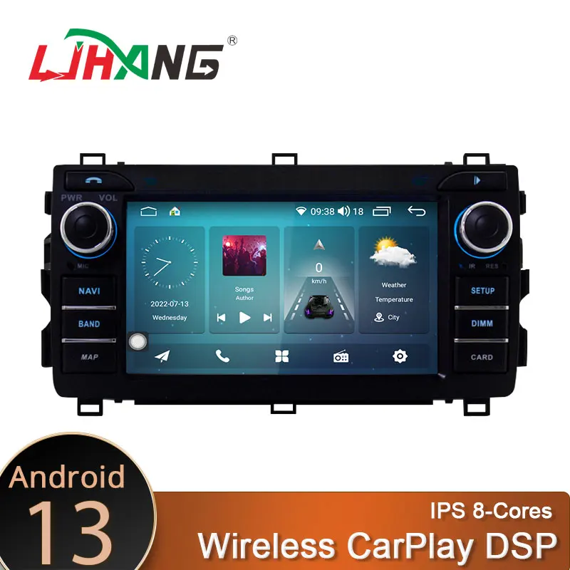 Автомобильный мультимедийный плеер LJHANG Android 13 8 + 128G для Toyota Auris 2013 2014 2015 2 Din радио
