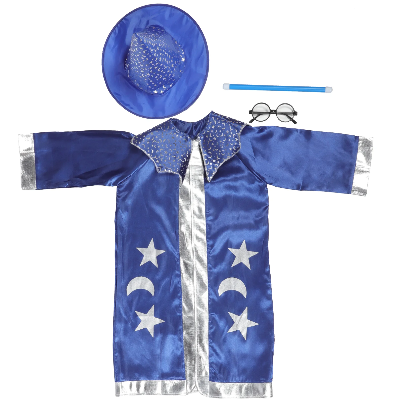 

1 Set Boy Wizard Cloak Wizard Costume Wand Wizard Cape And Hat For Halloween