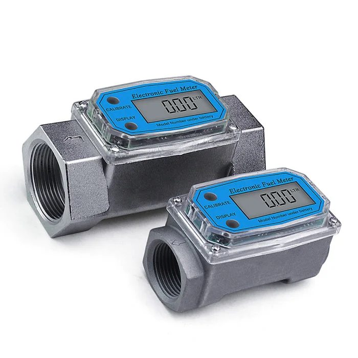 

Digital Flow Meter Pulser Turbine Flowmeter with High Precision for Oil diese Fuel Water Electronic Flow Meter with LCD Display
