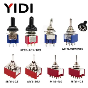 6A 125VAC Mini 6mm переключатель МТС 102 103 202 203 302 303 402 on off SPDT DPDT on off on 3PDT Switch with Waterproof Cap