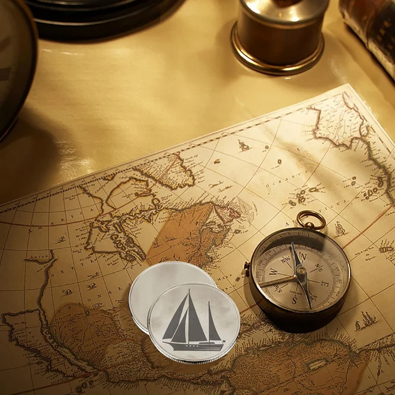 25 шт. пустая монета Challenge с резьбой по краям 40 мм серебряная металлическая ручная