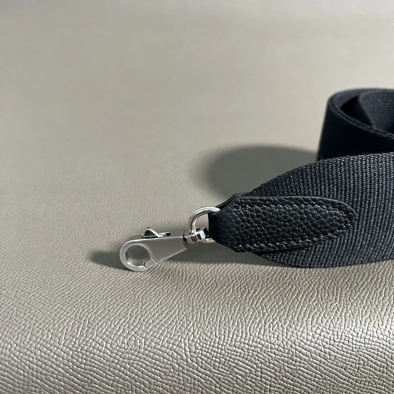 Черный тканевый ремень Togo шириной 5 см стальная пряжка натуральная кожа ручная