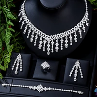 kellybola luxury new necklace earrings bracelet rings jewelry sets 4pcs for women indian nigerian wedding jewelery set gift