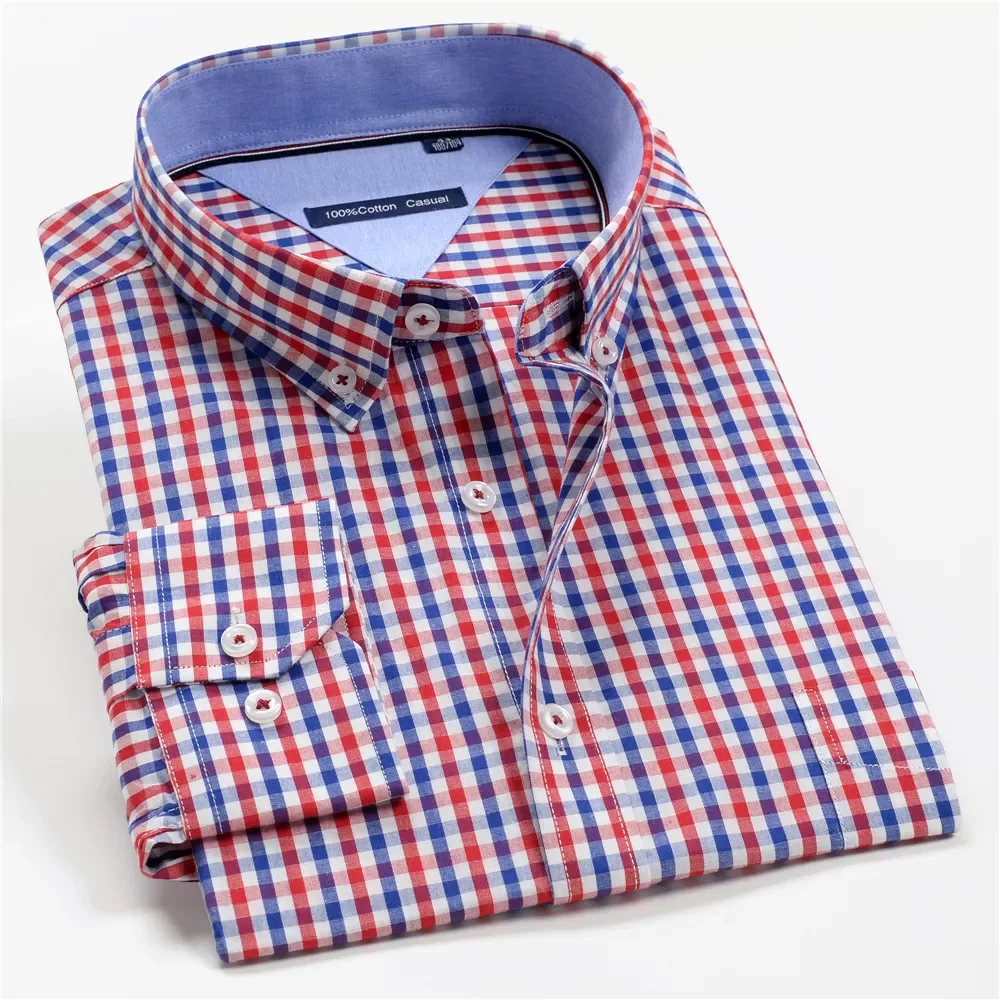 

Рубашка мужская в клетку, блуза с длинным рукавом, свободного покроя, прямая, в деловом стиле, офисная, брендовая, цвет раньше 7XL 8XL 9XL 10XL