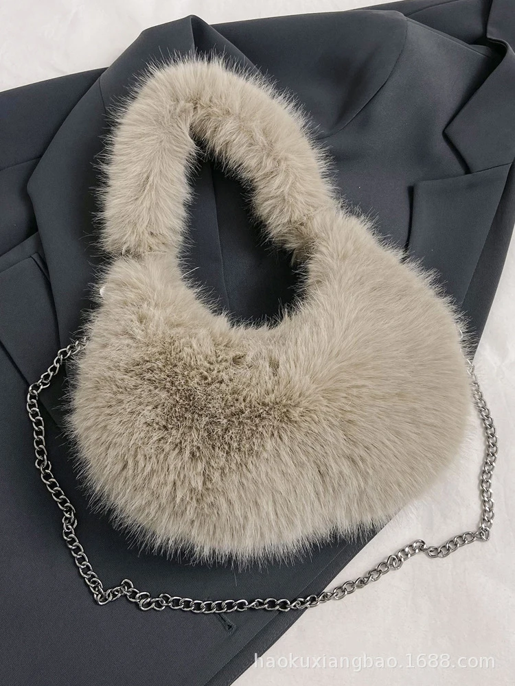 

Новинка 2023, женские осенне-зимние плюшевые сумки на плечо, роскошные дизайнерские женские сумки, текстурные мягкие сумки-мессенджеры, бесплатная доставка