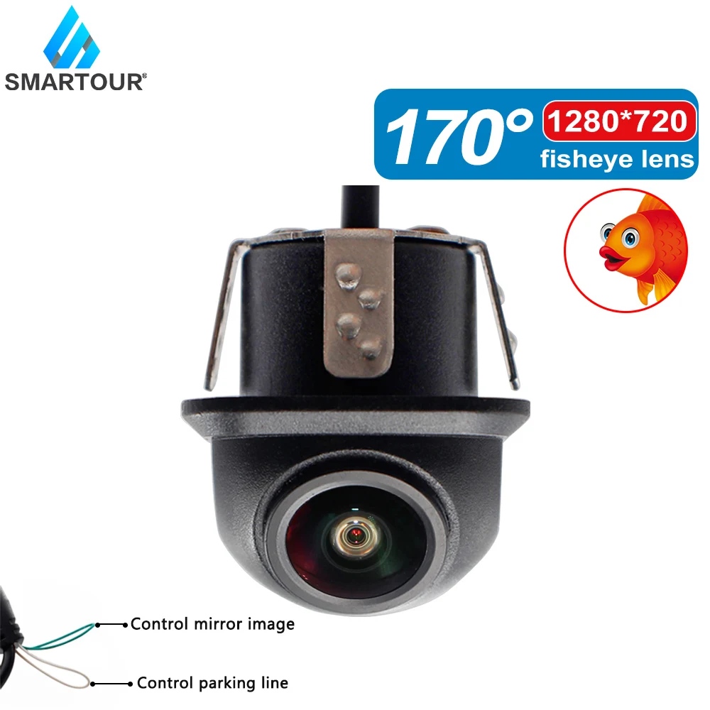 

Smartour Car Reverse View Camera With 170 Degree Fisheye Lens HD Night Vision Parking Line DC 12V CCD Backup Parking Camera HD