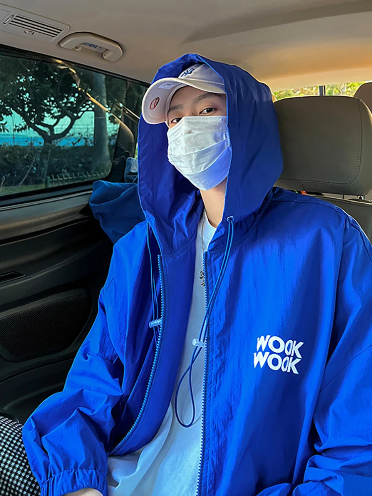 

Sunscreen Jacket Men's Klein Bluesummer Hong Kong Style Korean Version of The Tide Brand Jacket Ins All-match Loose Casual Top