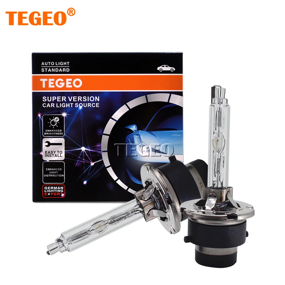 TEGEO 2 шт. оригинальные лампы 35 Вт D2S ксеноновая HID-лампа 6000K OEM 66240 66440 55W 8000K 5000K 4300K D4S -