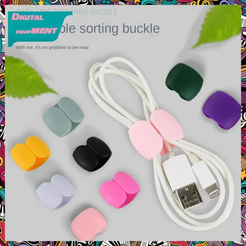 

Light Data Line Finishing Buckle Soft Material High-quality Headphone Cable Arrangement 3g Headphone Clip Storage Buckle Smooth