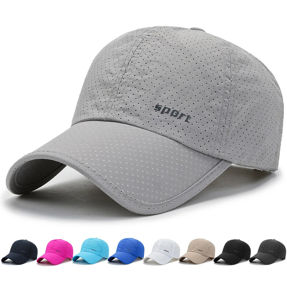 

Men' Women Outdoor Sport Baseball Mesh Breather Hat Running Visor Quick-drying Cap Sunhat Protection Scrub Cap Unisex Hats Gorra