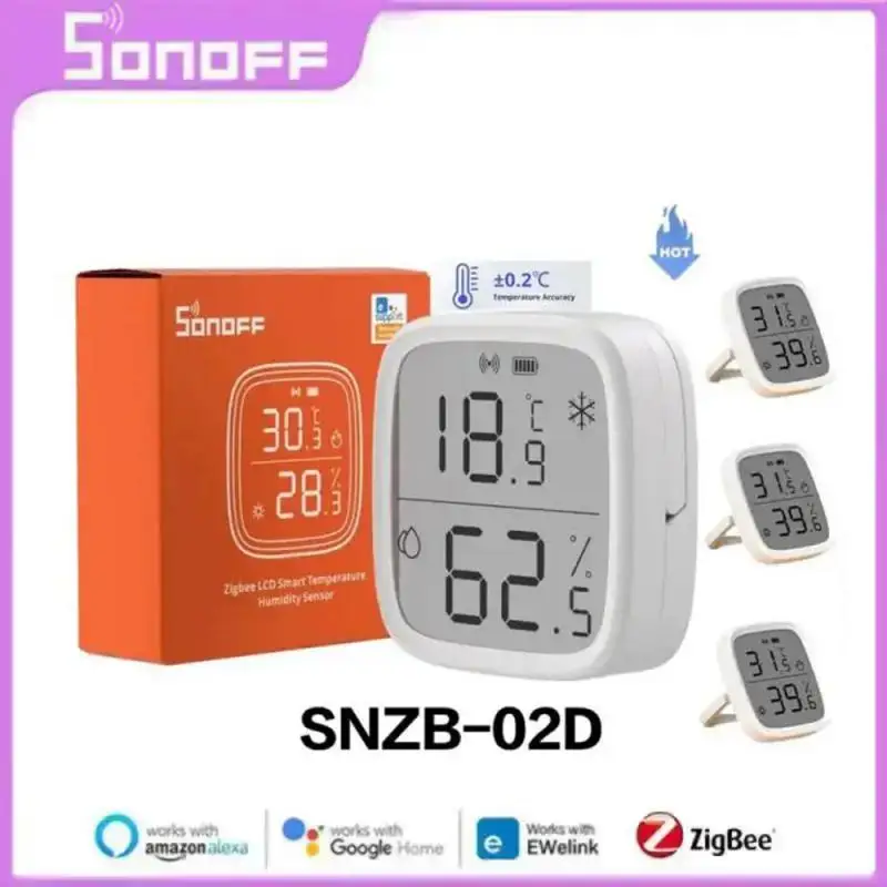 SONOFF SNZB-02D Zigbee умный датчик температуры и влажности для ZBBrige-P EWeLink Alexa Google Home Assistant
