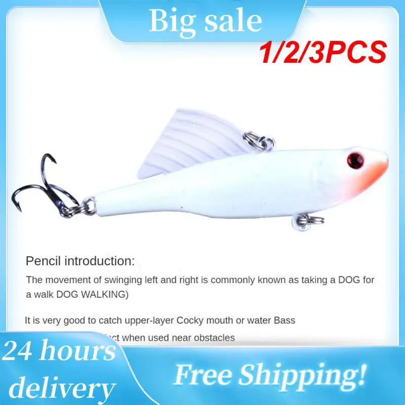 

Fishing Lures 6.5cm/17.2g Vib Pencil Pencil 3d Eyes Goods For Fishing Fishing Accessories Luya Bait Sink Fishing Gear