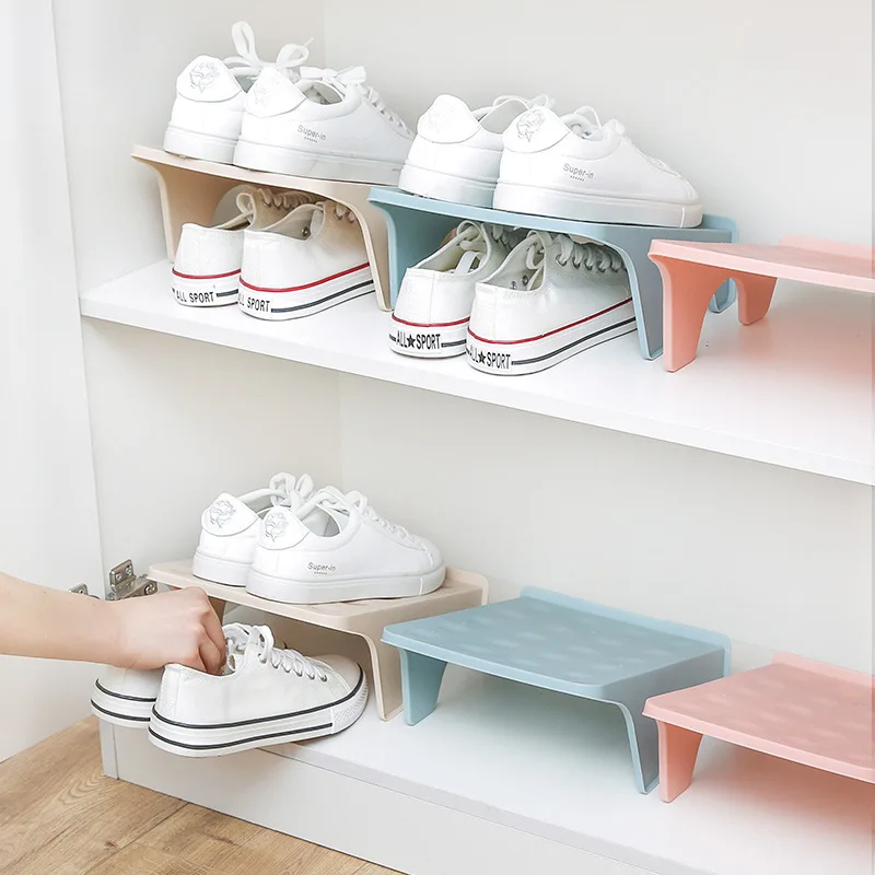 

Household Storage Shoe Rack Simple Shoe Cabinet Double Shoe Holder Plastic Integrated Simple Space Saving Economical Shoe Rack