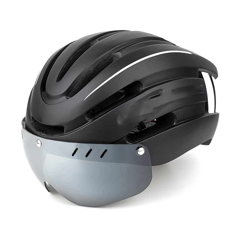 

Bicycle Helmet LED Light Rechargeable Intergrally-molded Cycling Helmet Mountain Road Bike Helmet Sport Safe Hat For Man