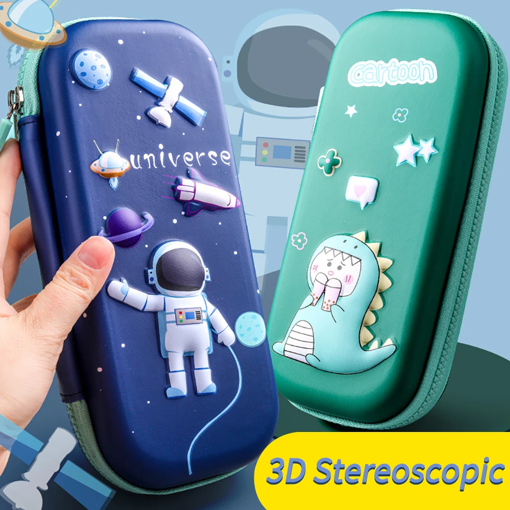 

Cute 3D Cartoon Universe Pencil Cases Large Capacity Mulfunction Kawaii Unicorn School Student Pen Bags Box Stationery Supplies