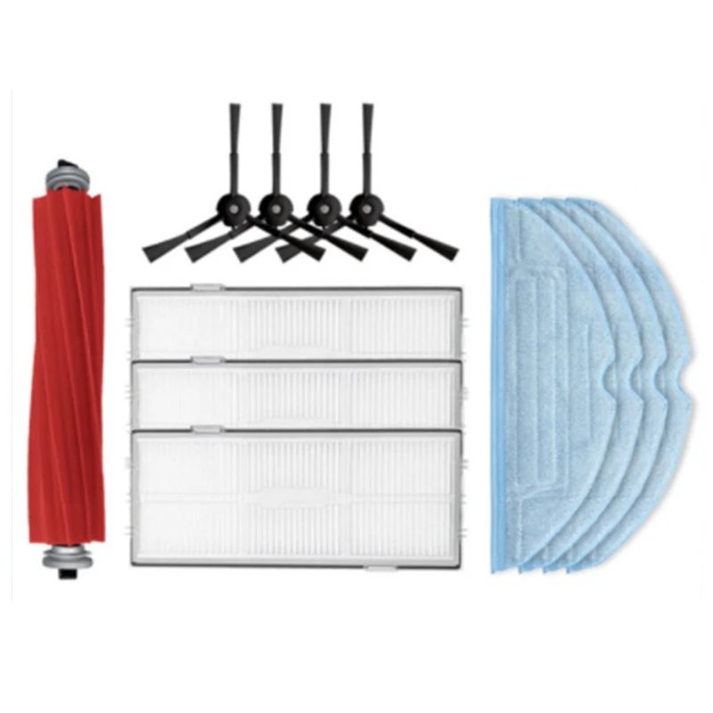 

Для пылесоса Xiaomi Roborock G10S G10 G10S Pro, основная боковая щетка, фильтр НЕРА, насадка на швабру, тряпка, запасные части, аксессуары