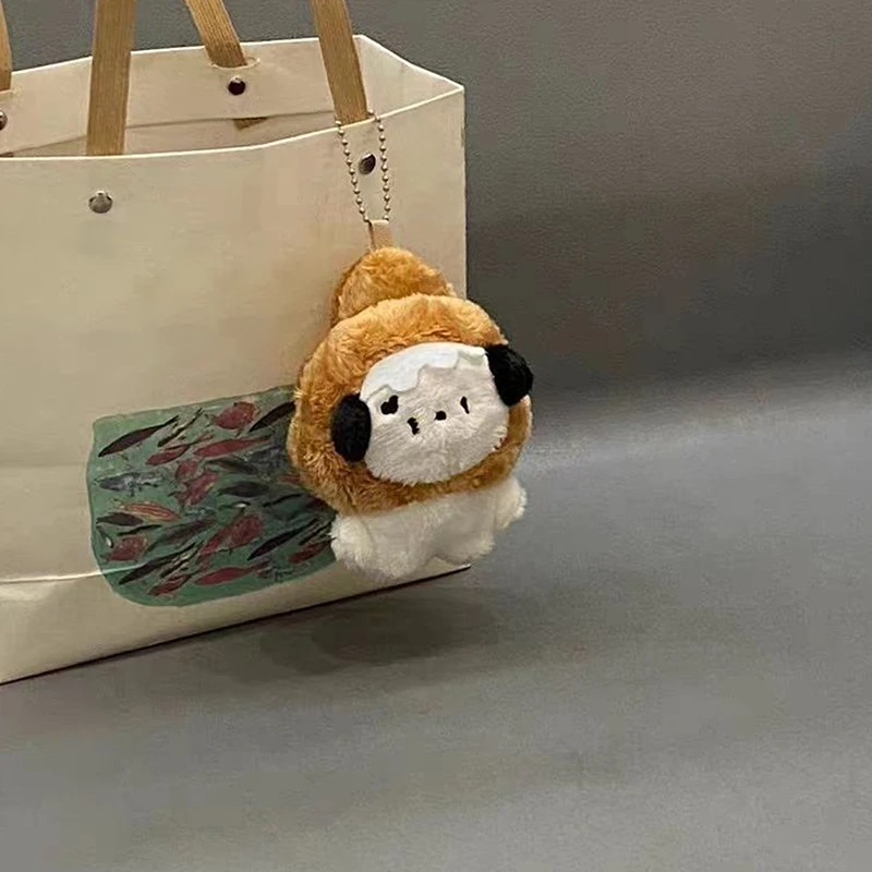 Плюшевый брелок для ключей с изображением щенка мультяшная собака мягкая кукла