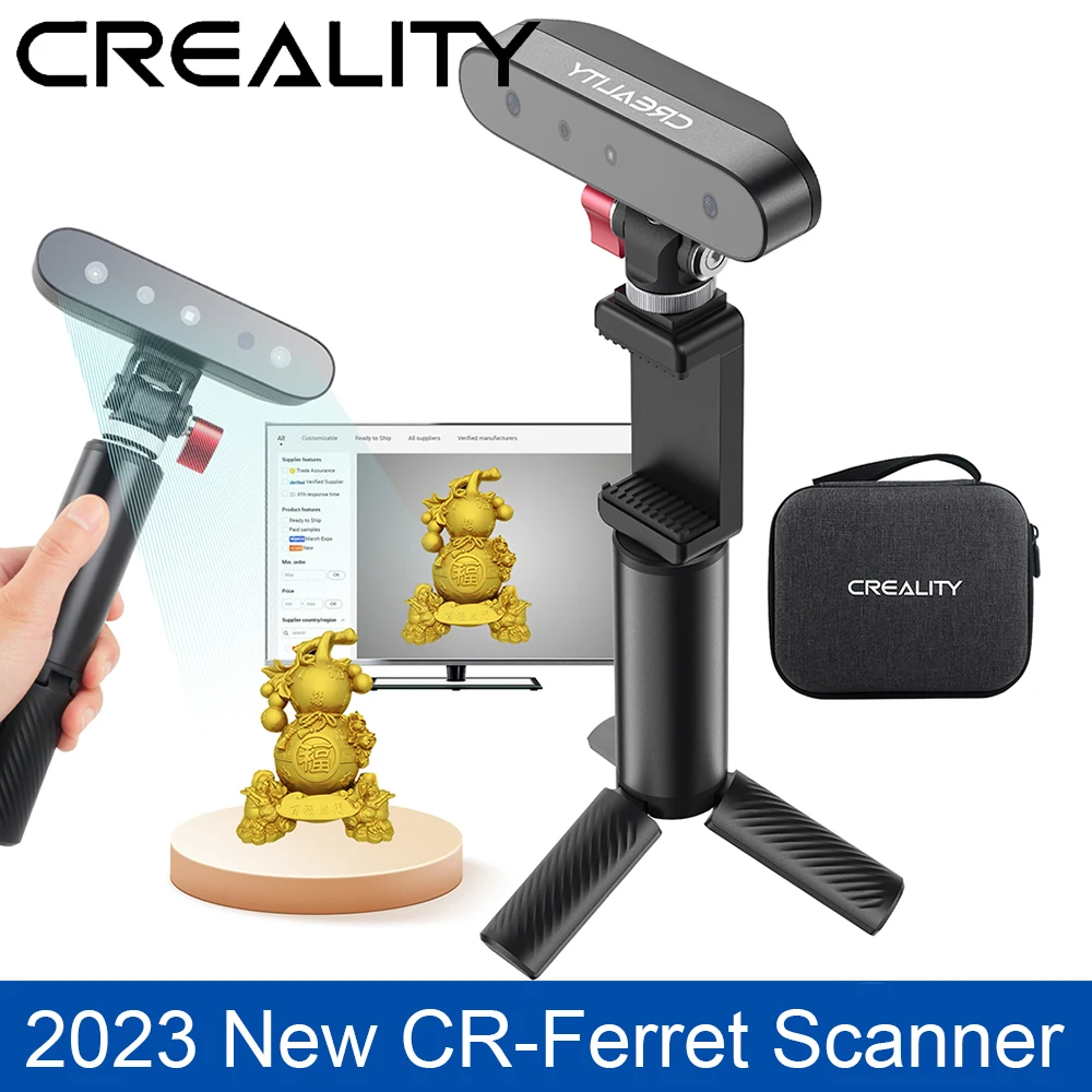 

2023 New Creality CR-Scan Ferret 3D Scanner 105g 30fps Dual Mode Scanning Including Wide-Range Scanning and a High-Accuracy Mode