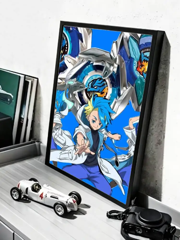 Фото Крутой аниме-постер B-BEYBLADE X HD, самоклеящийся, водонепроницаемый, настенное украшение, идеально подходит для дома, офиса, общежития, в подарок. №2