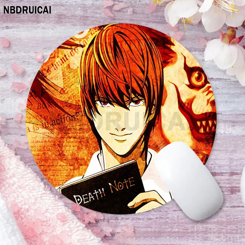 Anime Death Note Non-slip Round Office Student Gaming Thickened Writing Pad Non-slip Cushion Mouse Pad For Teen Girls Bedroom images - 6