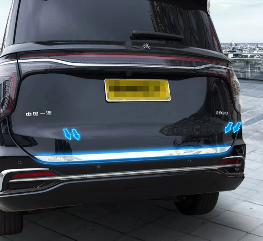 

For HONGQI HQ9 2023 Exterior Accessories Rear Trunk Lid Cover Tailgate Trim Door Handle Molding Boot Garnish Bezel Cover